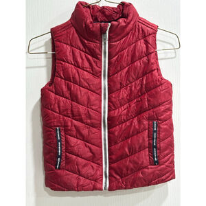 Kids Calvin Klein Jeans Full Zip with Pockets Red Puffer Vest 3T